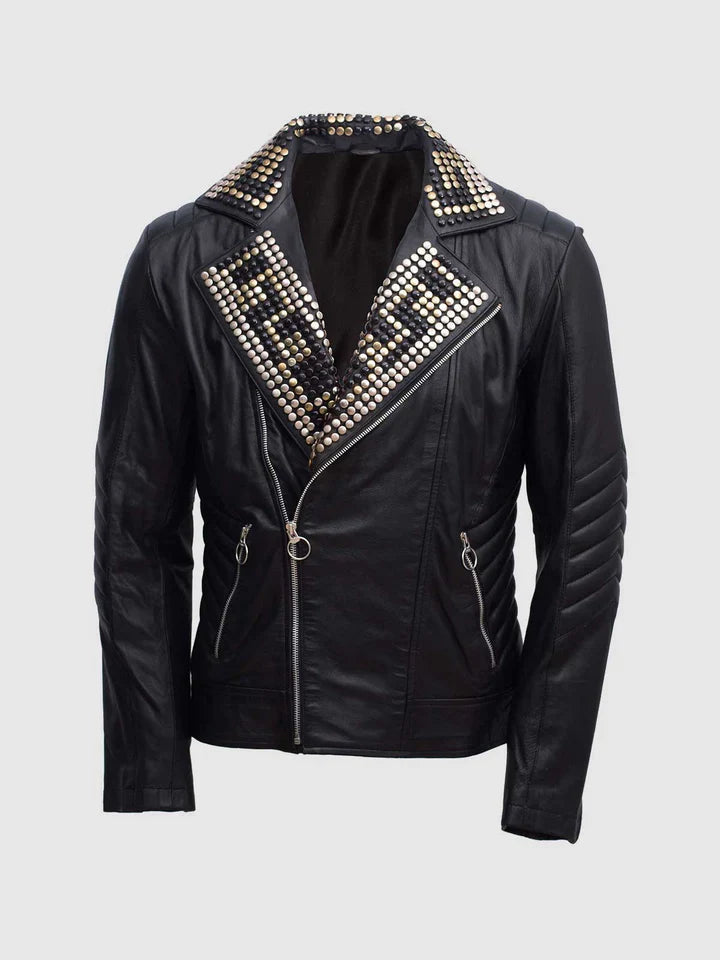 Classic Spiked Leather Jacket The Leather Fit