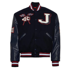 Jackson State University Navy Varsity Jacket The Leather Fit