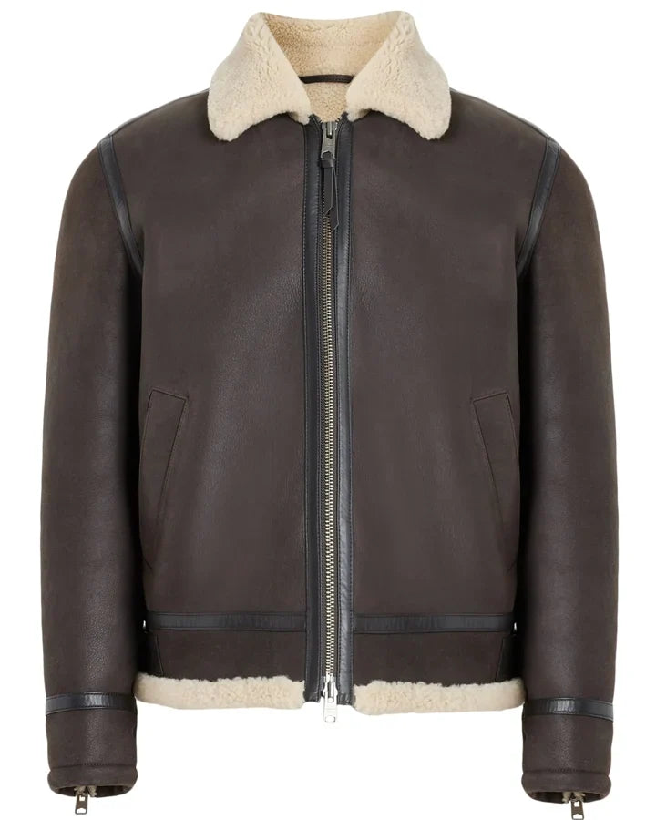 Wilson Shearling Aviator Sheepskin Jacket The Leather Fit