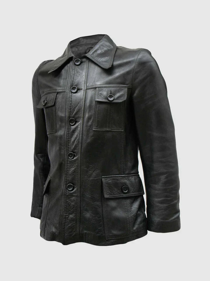 Black Biker Leather Jacket The Leather Fit