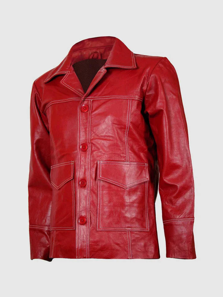Lightweight Red Leather Coat The Leather Fit