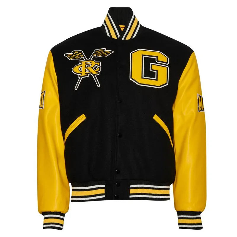Grambling State University Black and Gold Varsity Jacket The Leather Fit
