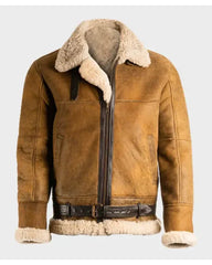 Jay Brown Sheepskin SF Leather Jacket The Leather Fit