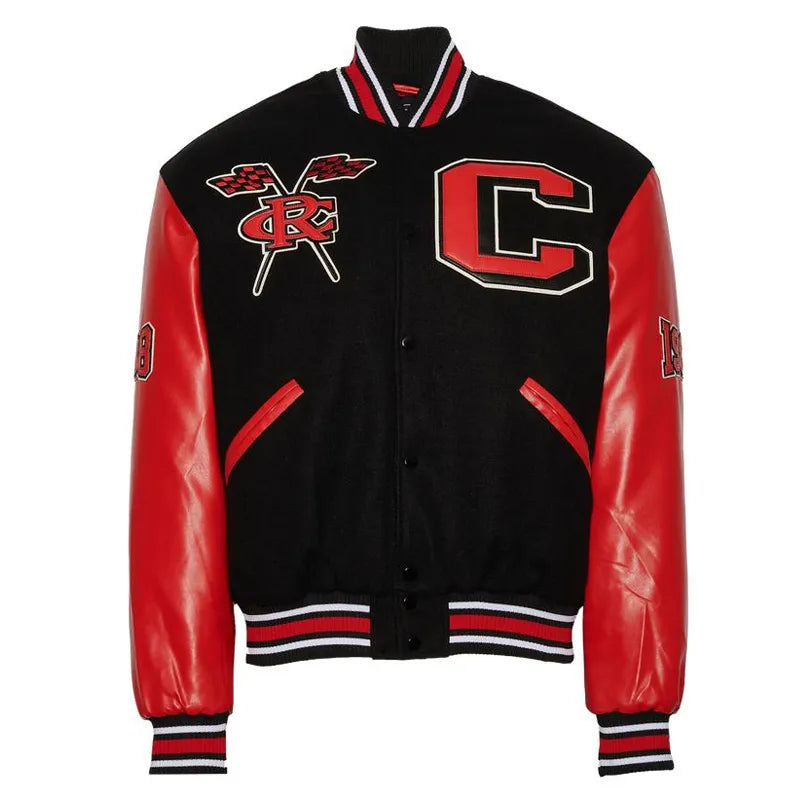 Clark Atlanta University Black and Red Varsity Jacket The Leather Fit