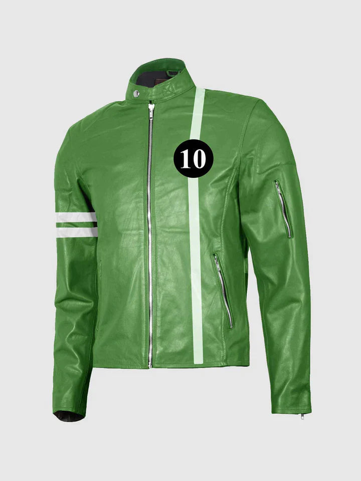 Green Leather Motorcycle Jacket The Leather Fit