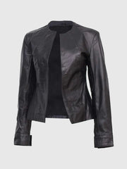 Collarless Leather Jacket The Leather Fit