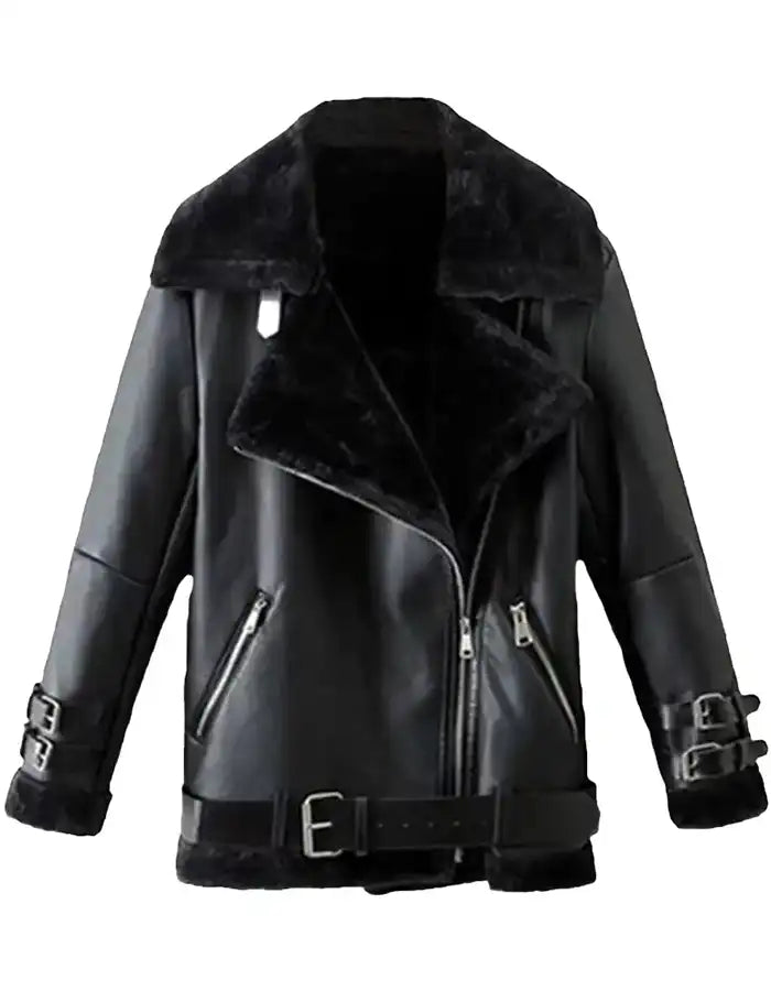Rivera Shearling Sheepskin Leather Jacket The Leather Fit