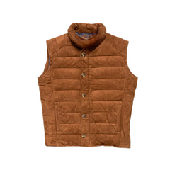 Mens Jackson Suede Brown Leather Vest The Leather Fit