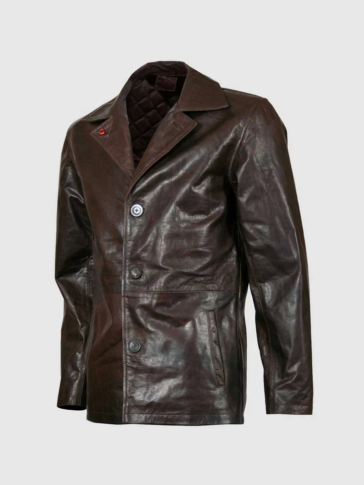 Brown Leather Blazer The Leather Fit