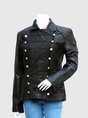 Black Military Leather Jacket The Leather Fit