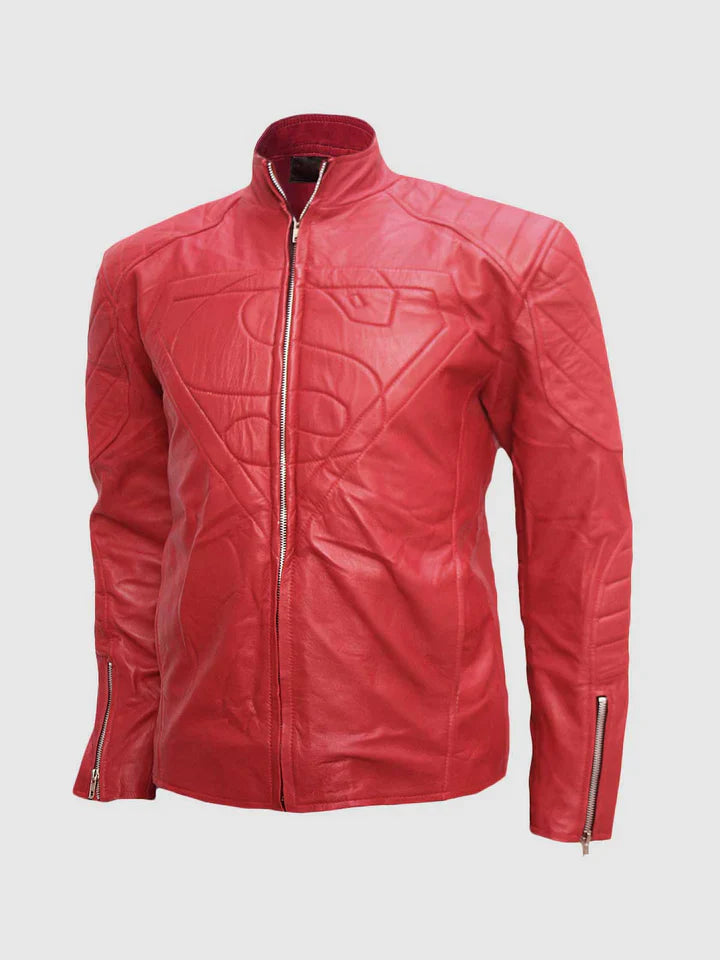 Light Red Leather Biker Jacket The Leather Fit
