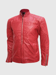 Light Red Leather Biker Jacket The Leather Fit