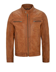 Tan Leather Motorcycle Jacket For Men The Leather Fit