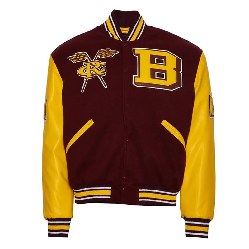 Bethune Cookman University Maroon and Gold Varsity Jacket The Leather Fit