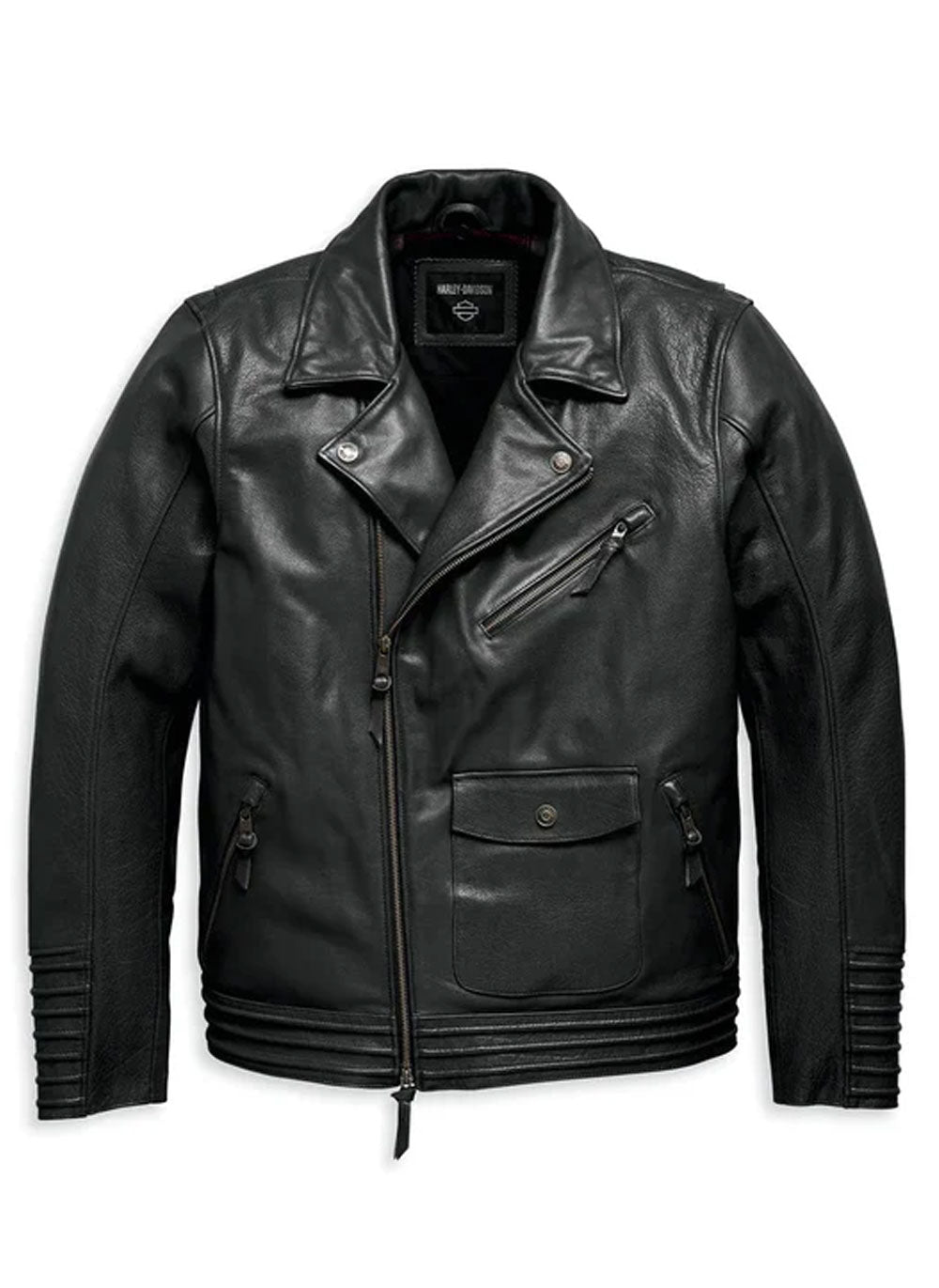 Men's Maverick Leather Biker Jacket - Black The Leather Fit