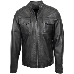 Black Real Leather Jacket Men The Leather Fit