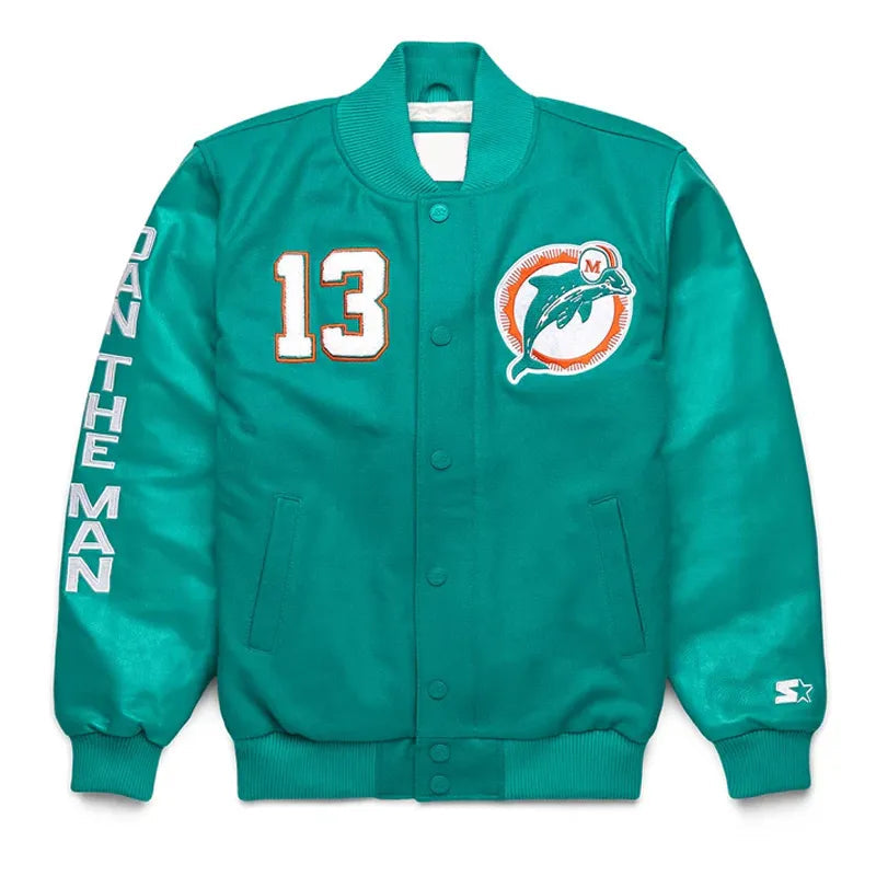 Dan Marino Goat Varsity Jacket The Leather Fit