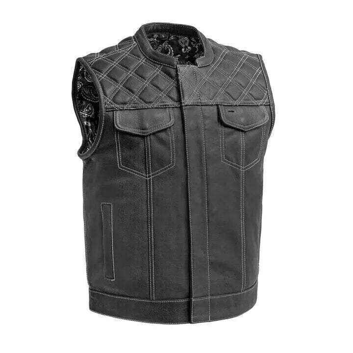 The Leather Fits Club Style Leather Vest – Heavy-Duty Zippers & Snap Closures The Leather Fit