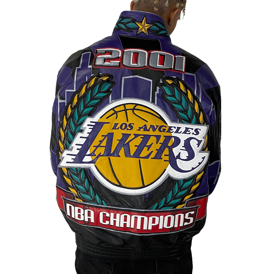 Los Angles Lakers 2001 Championship Leather Jacket - The Leather Fit