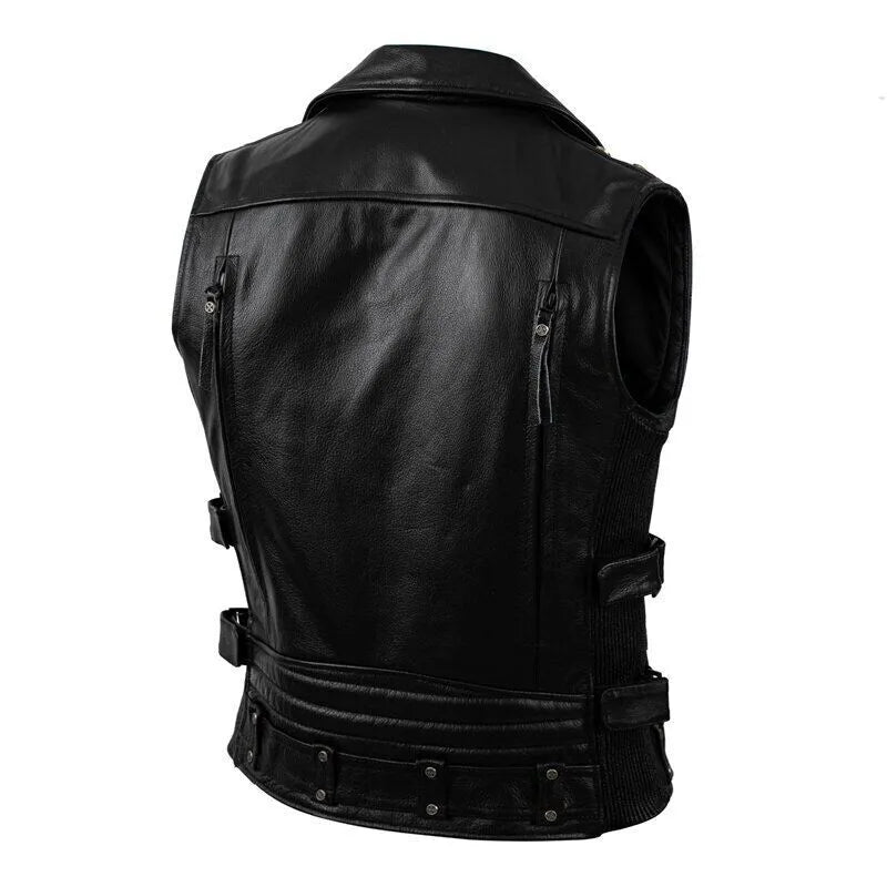 Black Leather Motorcycle Vest – The Leather Fits Custom Fit & Timeless Style The Leather Fit