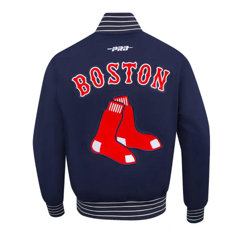 Boston Red Sox Current Logo Game Day Navy Jacket The Leather Fit