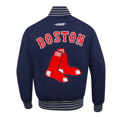 Boston Red Sox Current Logo Game Day Navy Jacket The Leather Fit