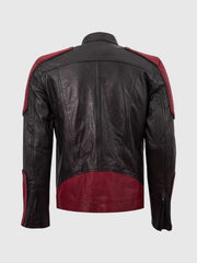 Black & Red Cafe Racer Jacket The Leather Fit