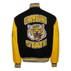 Grambling State University Black and Gold Varsity Jacket The Leather Fit
