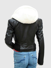 Black Leather Jacket with Fur The Leather Fit
