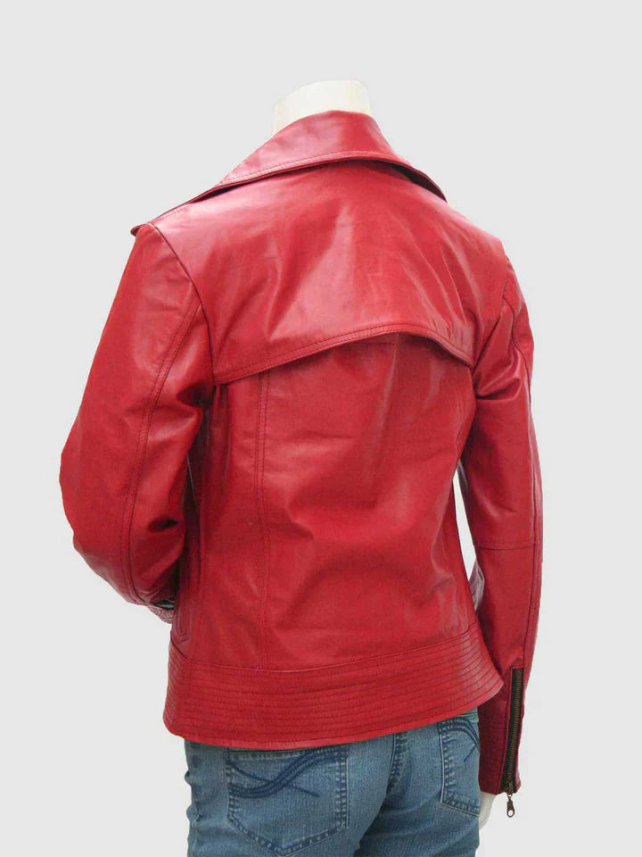 Red Leather Moto Jacket The Leather Fit
