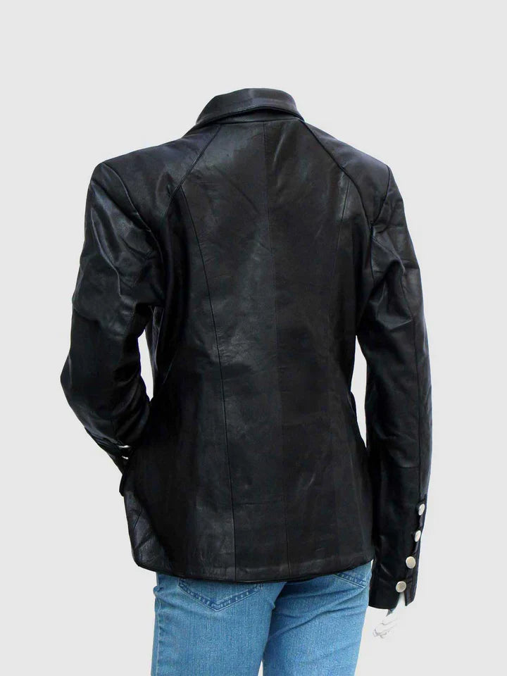 Black Military Leather Jacket The Leather Fit