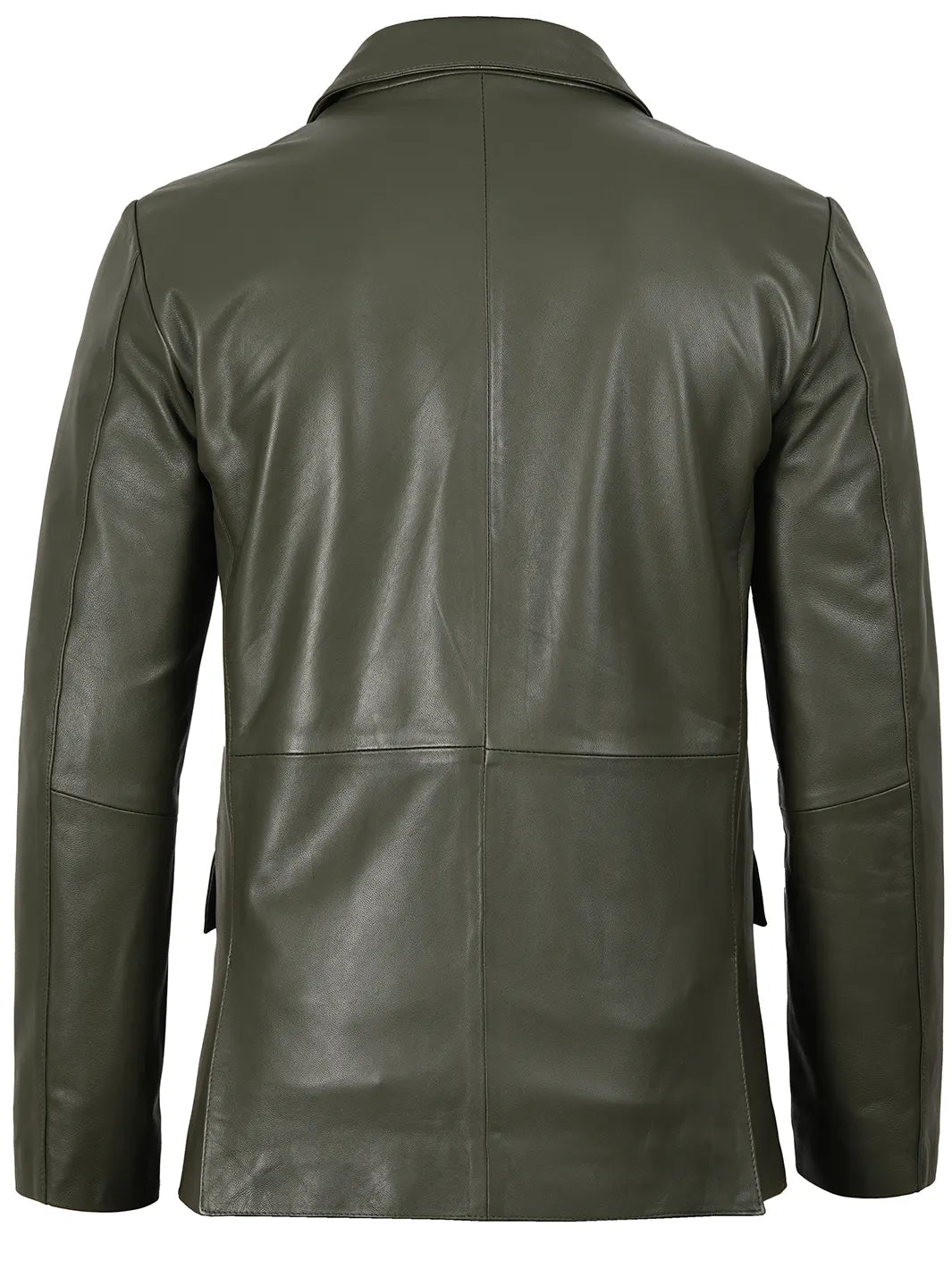 Men's Dark Green Real Leather Blazer The Leather Fit