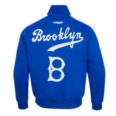 Brooklyn Dodgers Logo Game Day Royal Jacket The Leather Fit