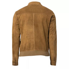 Mens Brown Leather Suede Shirt Jacket The Leather Fit