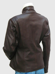 Brown & White Leather Jacket The Leather Fit