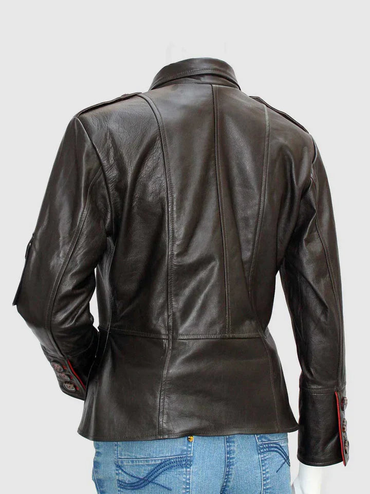 Dark Brown Leather Jacket The Leather Fit