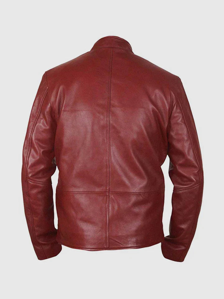 Burgundy Motorcycle Jacket The Leather Fit