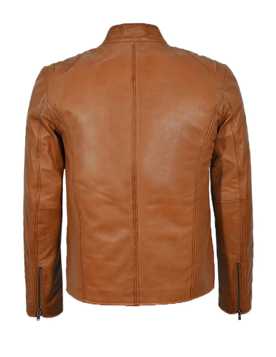 Distressed Tan Leather Motorcycle Jacket For Men The Leather Fit