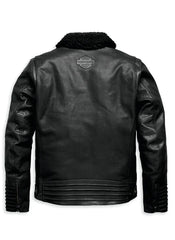 Men's Maverick Leather Biker Jacket - Black The Leather Fit
