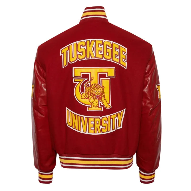 Tuskegee University Red Varsity Jacket The Leather Fit