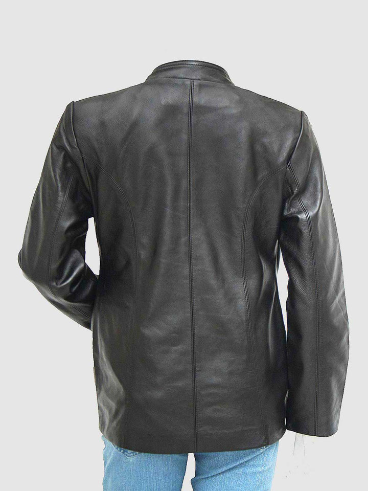 Slim Fit Black Leather Jacket The Leather Fit