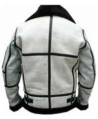 Todd RAF SF Bomber Flight Aviator White Jacket The Leather Fit