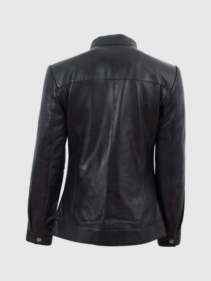 Black Biker Leather Jacket The Leather Fit