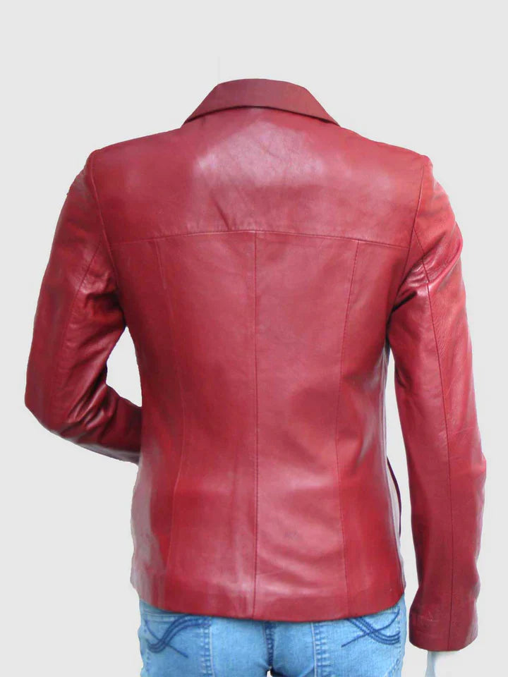 Vintage Maroon Leather Jacket The Leather Fit