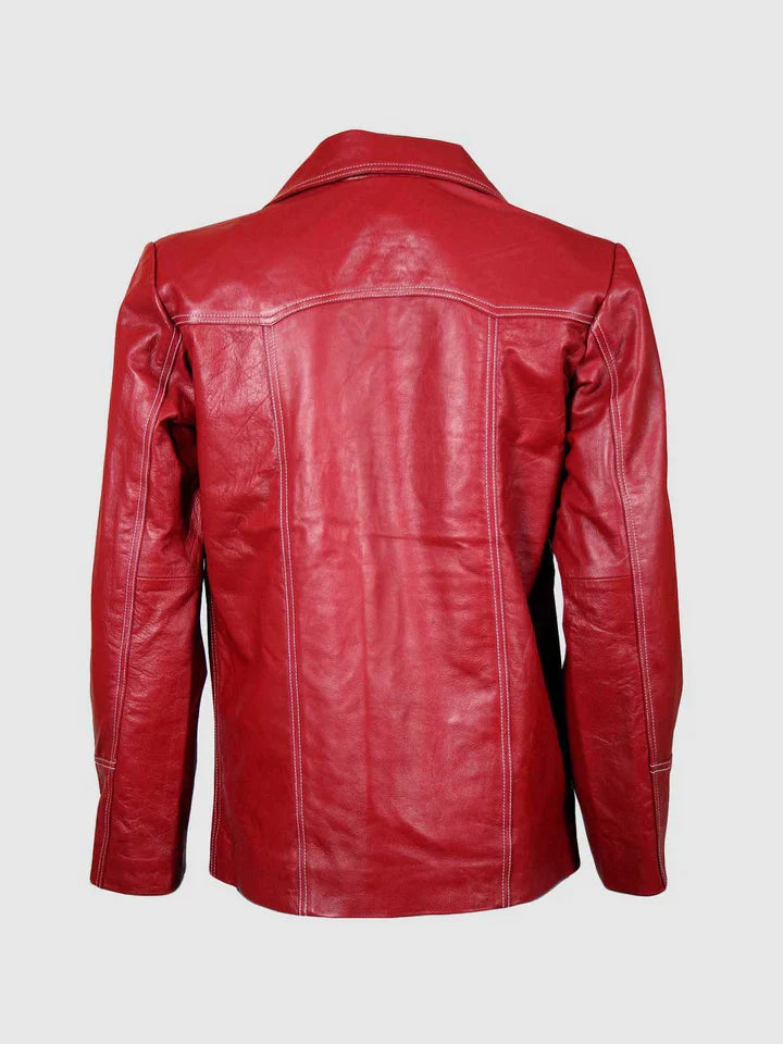 Lightweight Red Leather Coat The Leather Fit