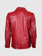 Lightweight Red Leather Coat The Leather Fit