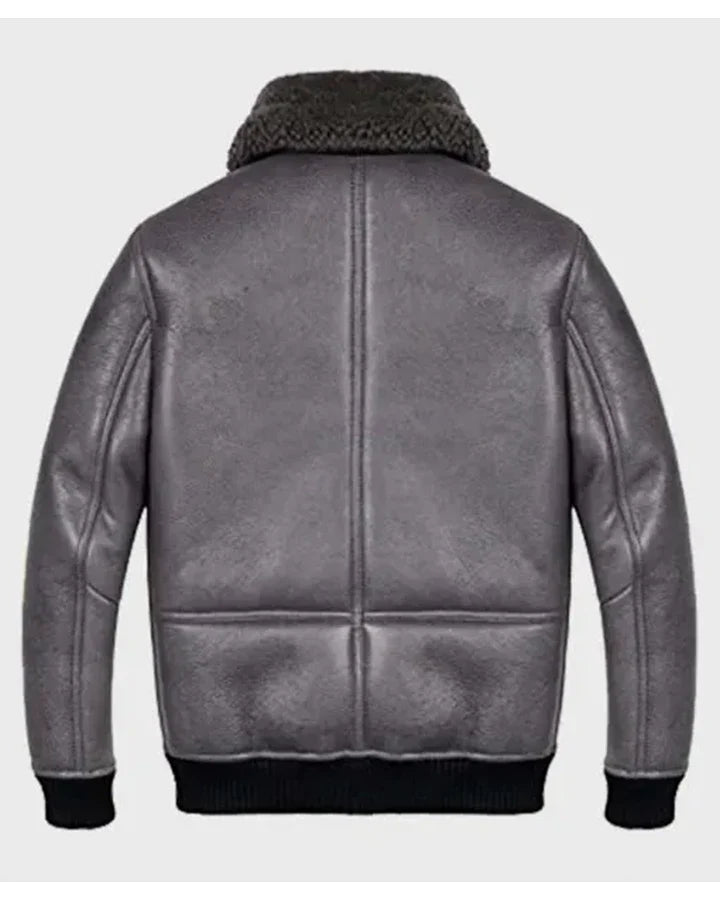 Robinson Shearling Grey B2 Leather Jacket The Leather Fit