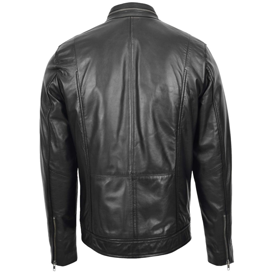 Black Real Leather Jacket Men The Leather Fit