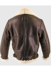 Thomas SF Shearling Sheepskin Brown Leather Jacket The Leather Fit