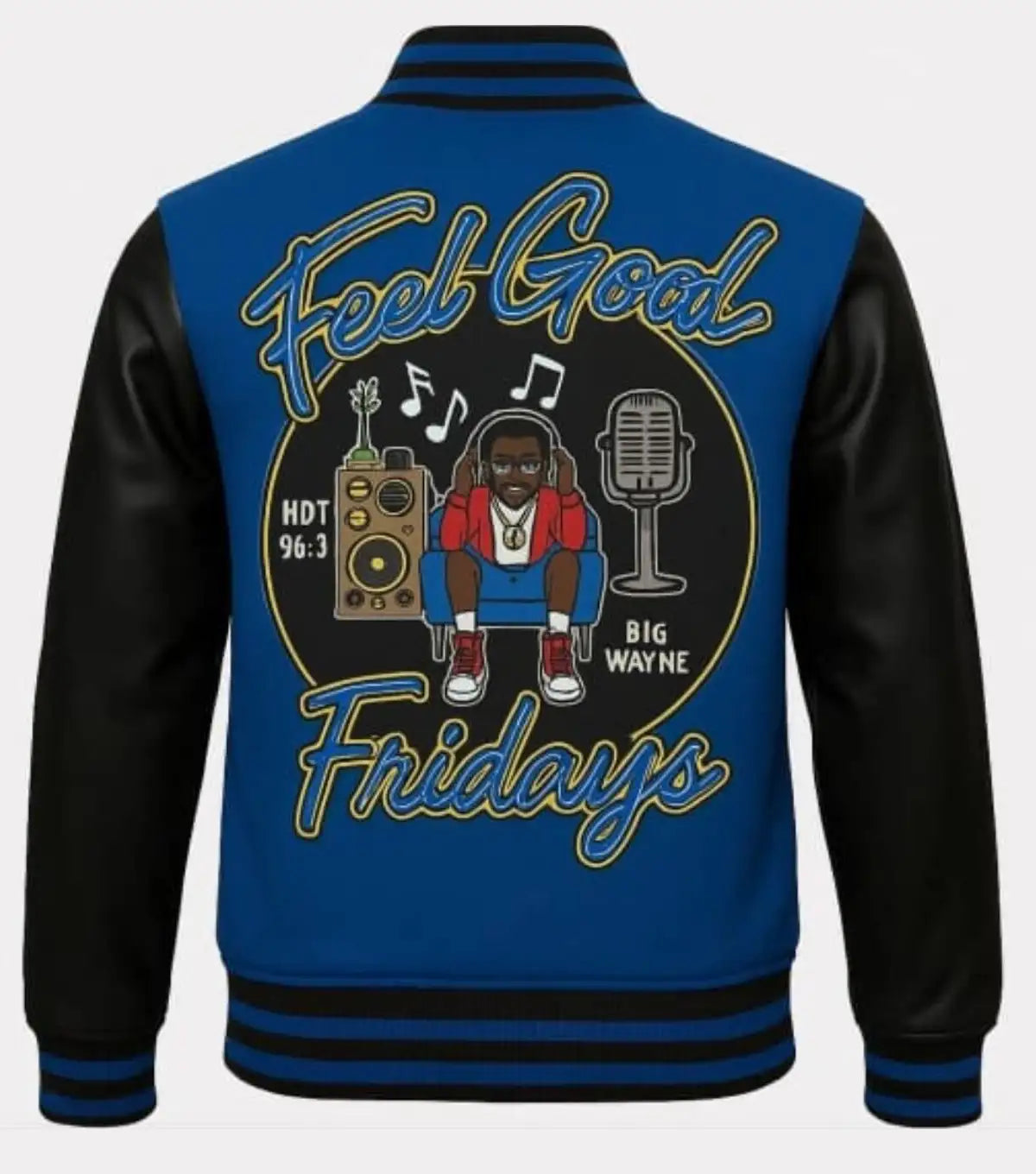 Big Wayne Grillz Gold Fronts varsity Jacket The Leather Fit